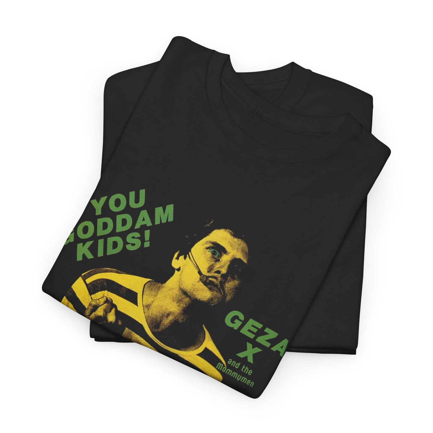 geza x and the mommymen 1981 album you goddam kids! cover tshirt