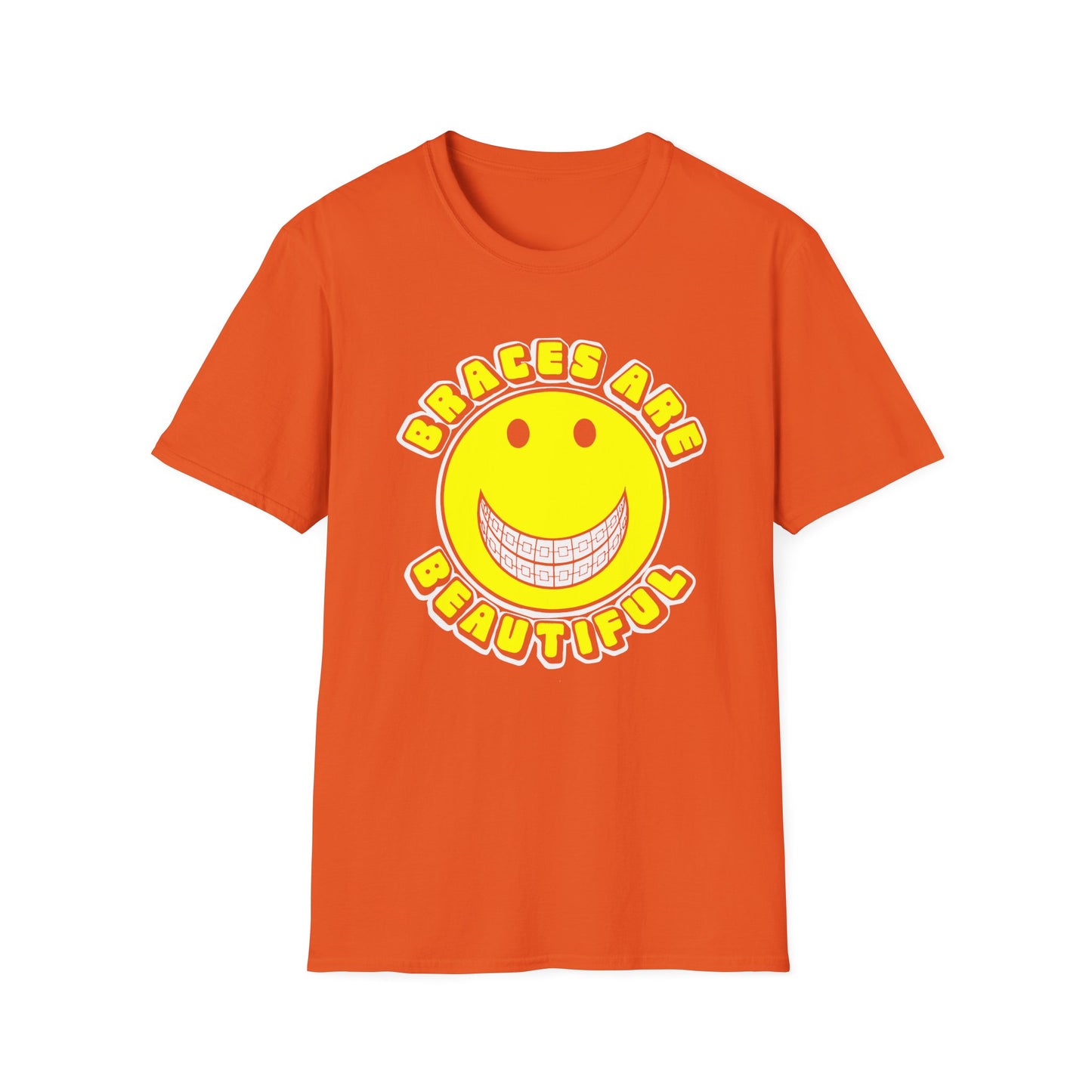 braces are beautiful 1970s graphic tshirt