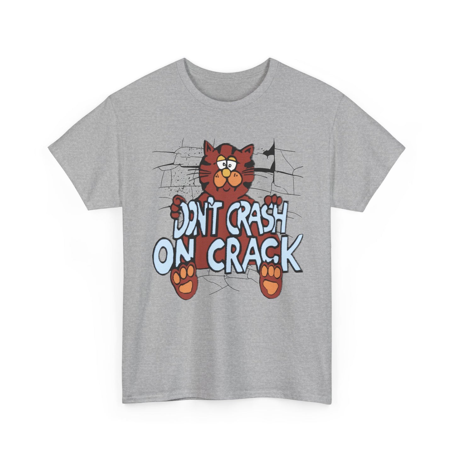 vintage graphic don't crash on crack cat custom edit tshirt