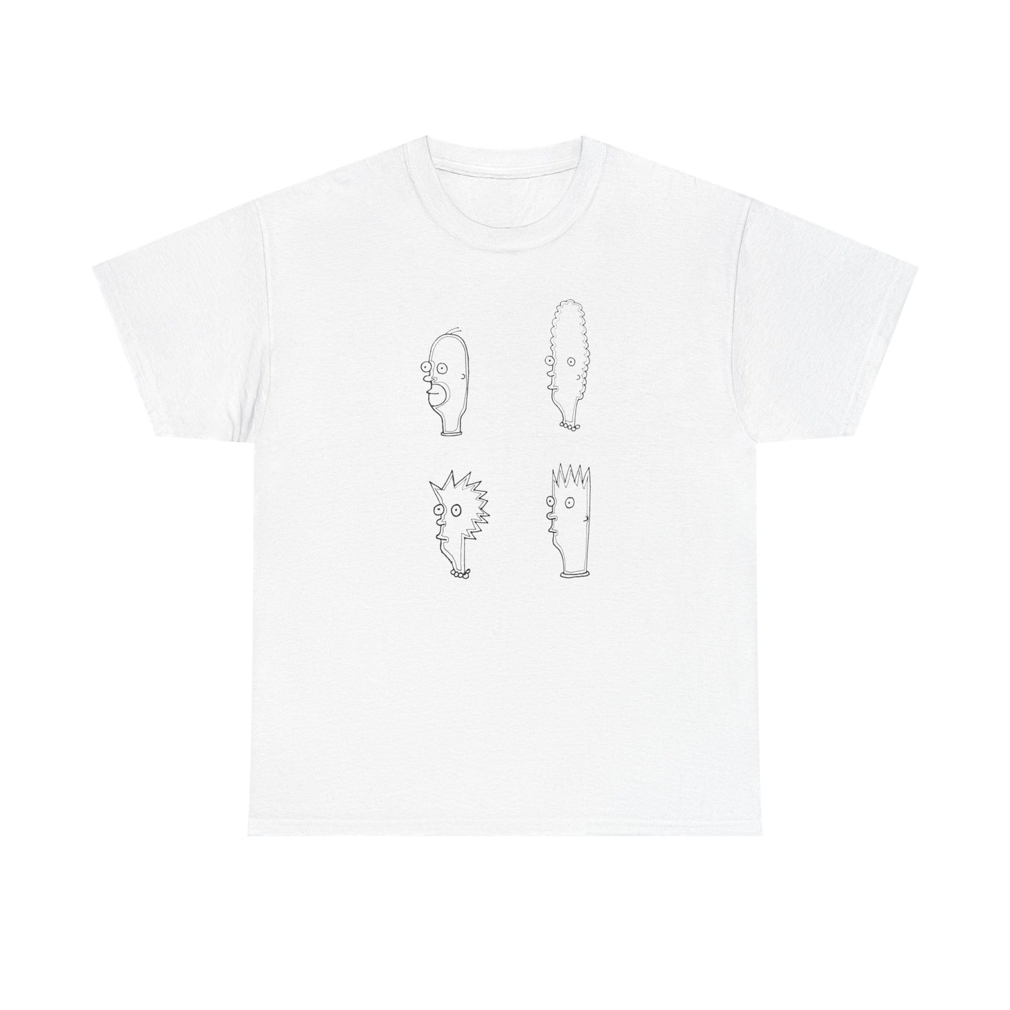 original drawing. simpsons fan art. bart lisa marge and homer tshirt