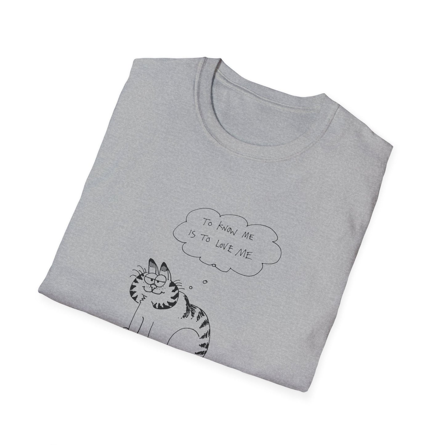 original drawing garfield fan art to know me is to love me tshirt