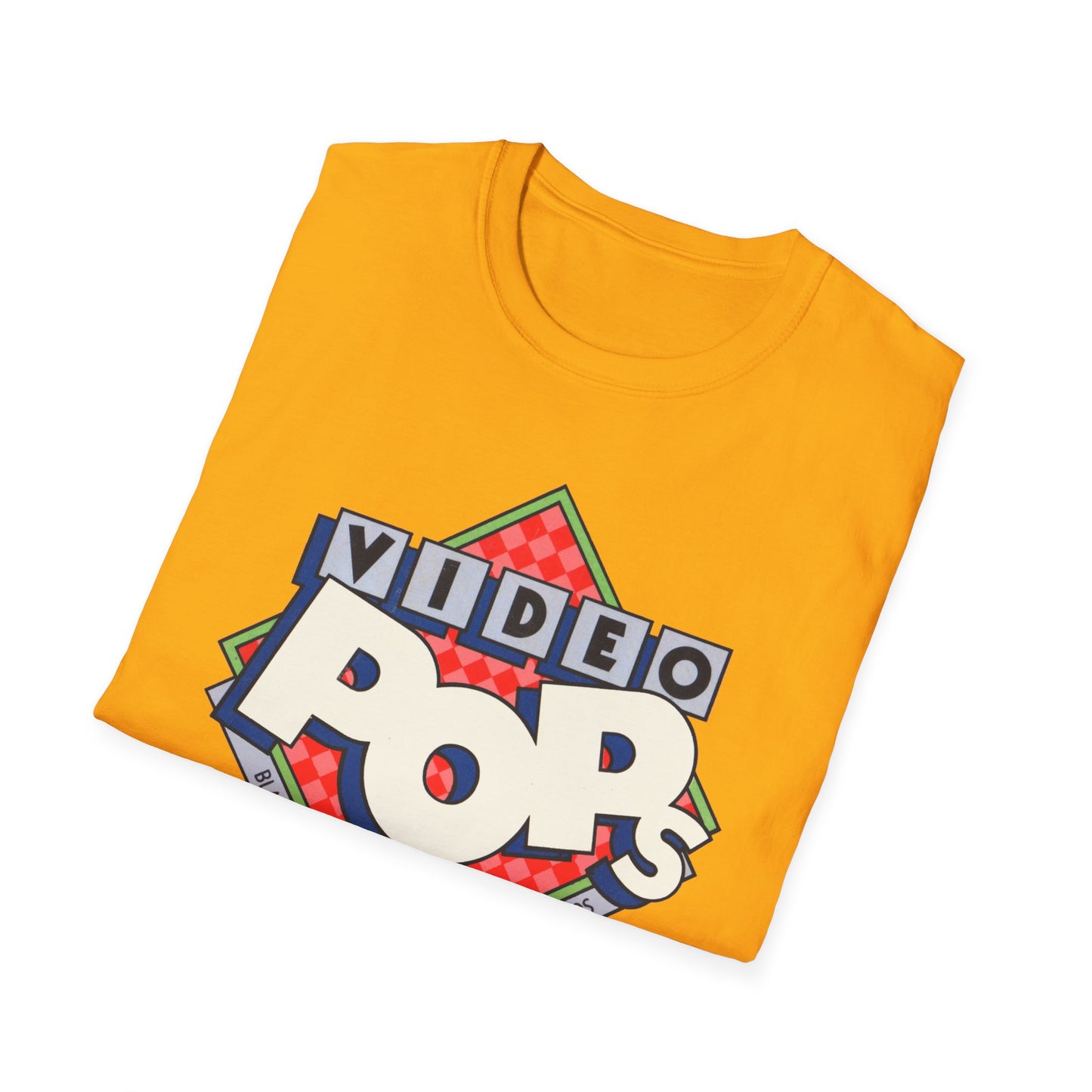 vintage video pops blank tape design tshirt