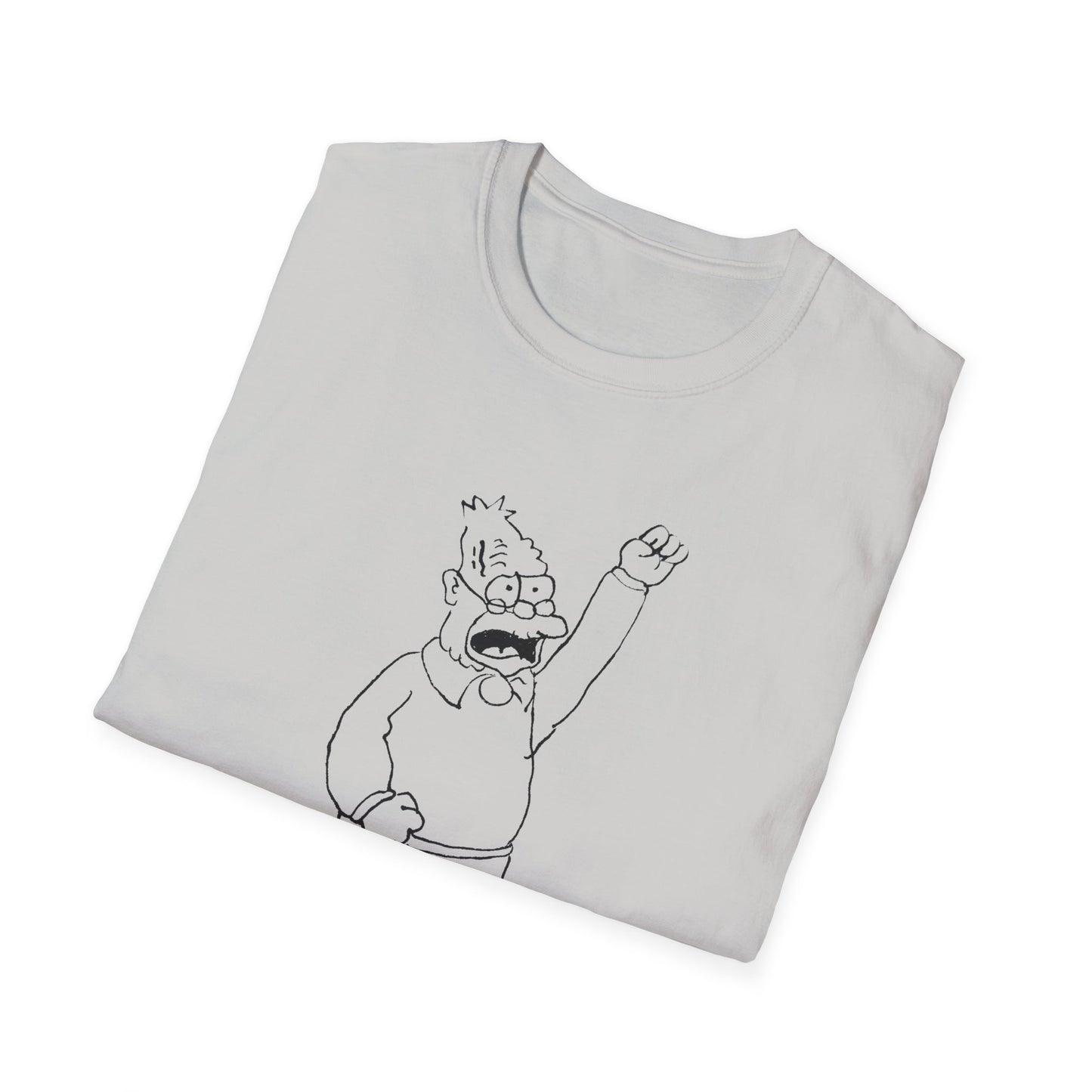 original sketch of grandpa simpson tshirt