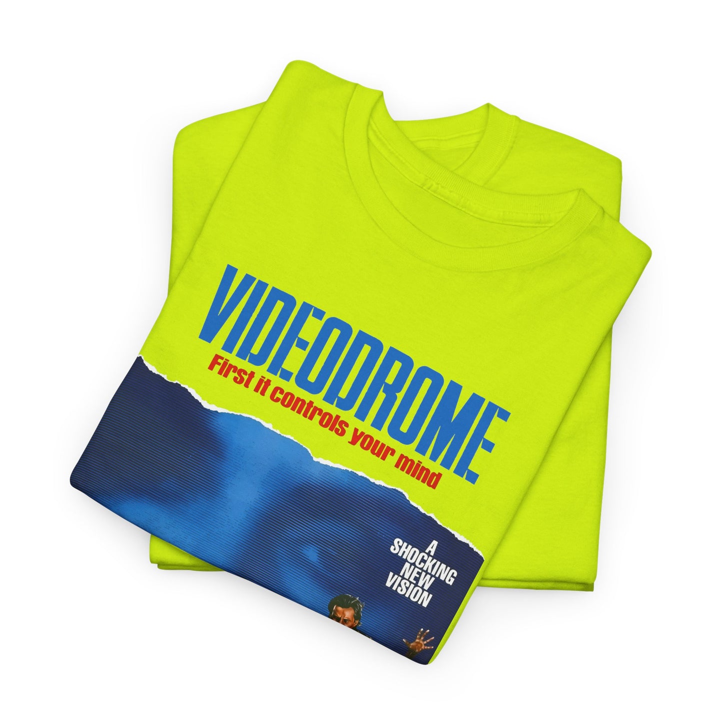 david cronenberg's videodrome 1983 alternate movie poster reproduction tshirt