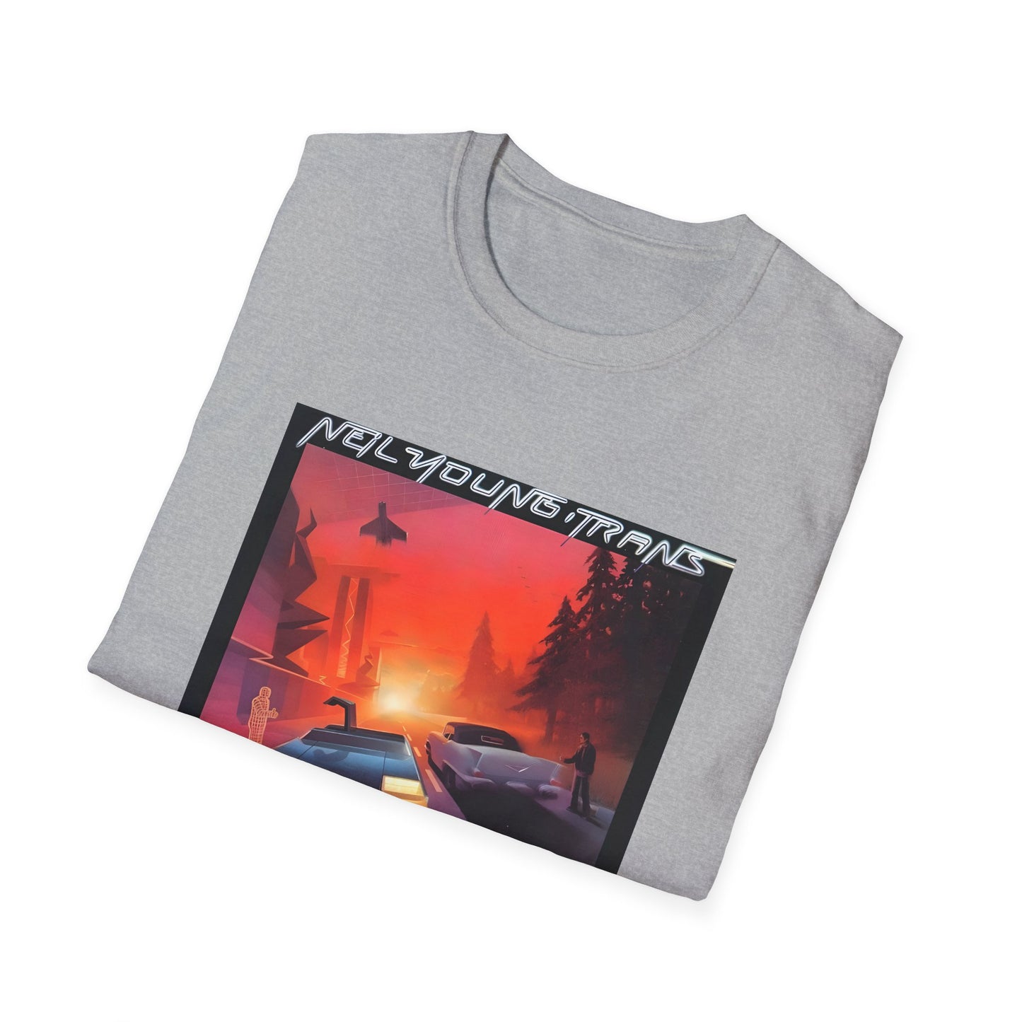 neil young 1983 trans album cover tshirt