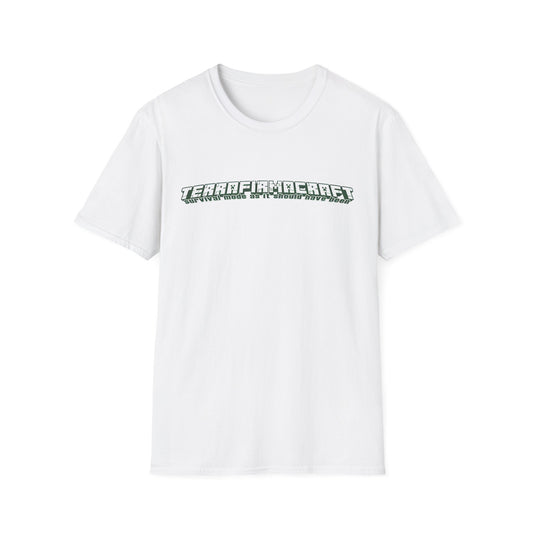 terrafirmacraft tfc survival mode as it should have been logo tshirt