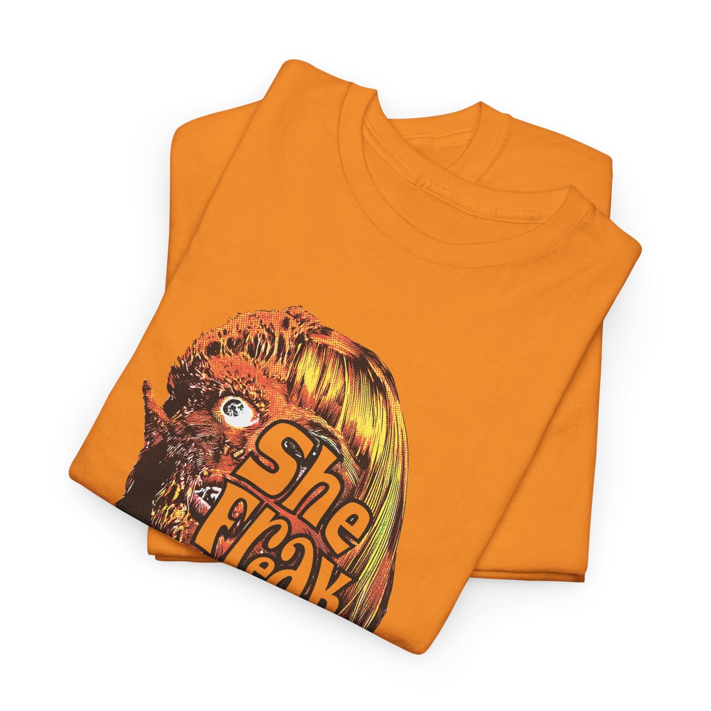 she freak 1967 exploitation horror film comic halftone style tshirt