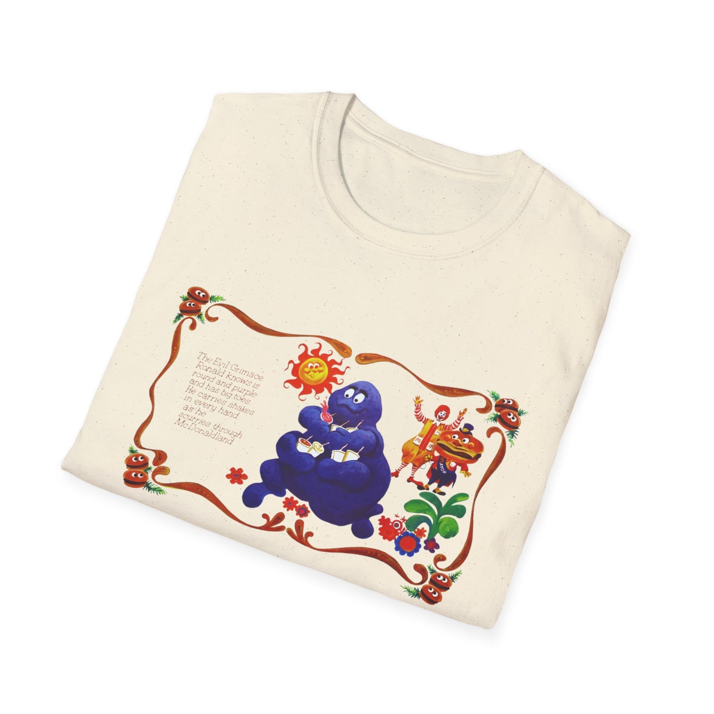 evil grimace vintage reproduction tshirt