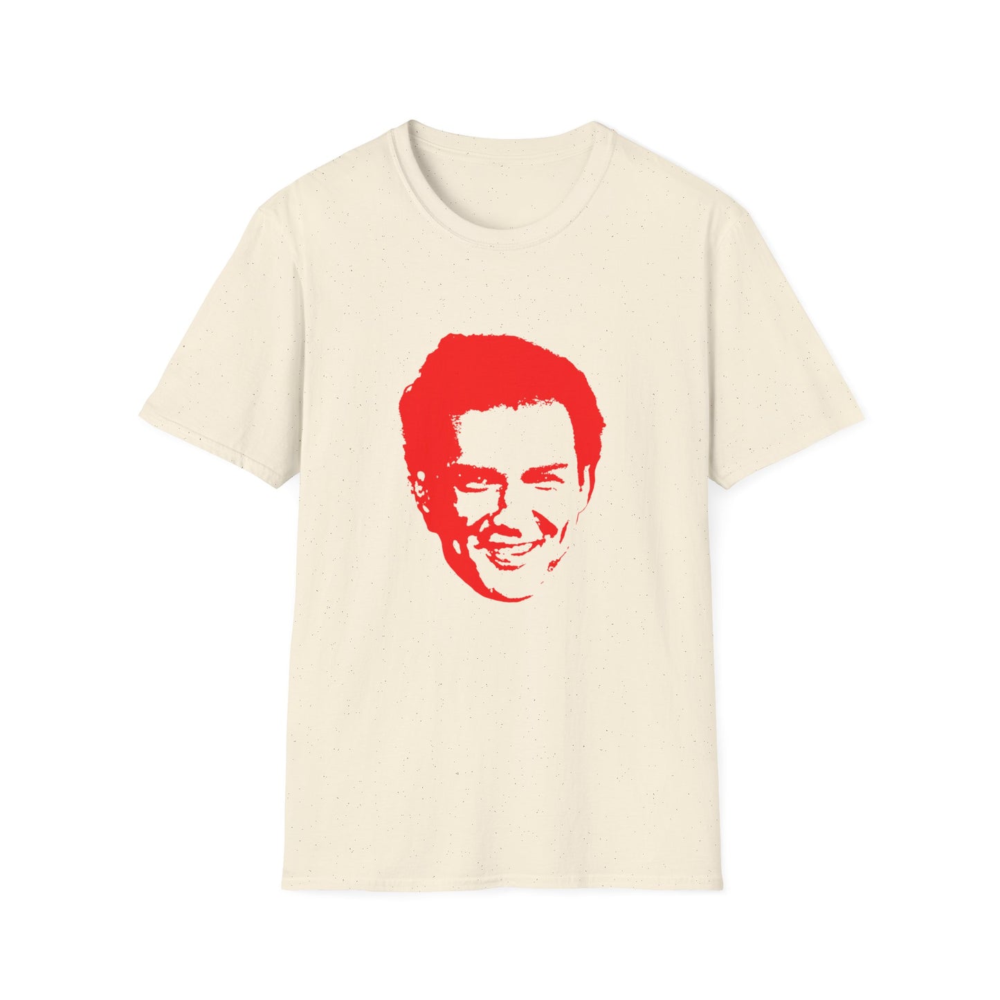 norm macdonald red stencil face tshirt