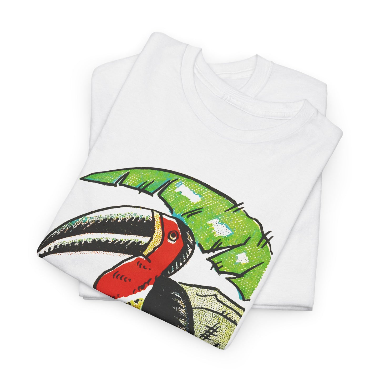 vintage 1920s travel poster toucan graphic reproduction tshirt