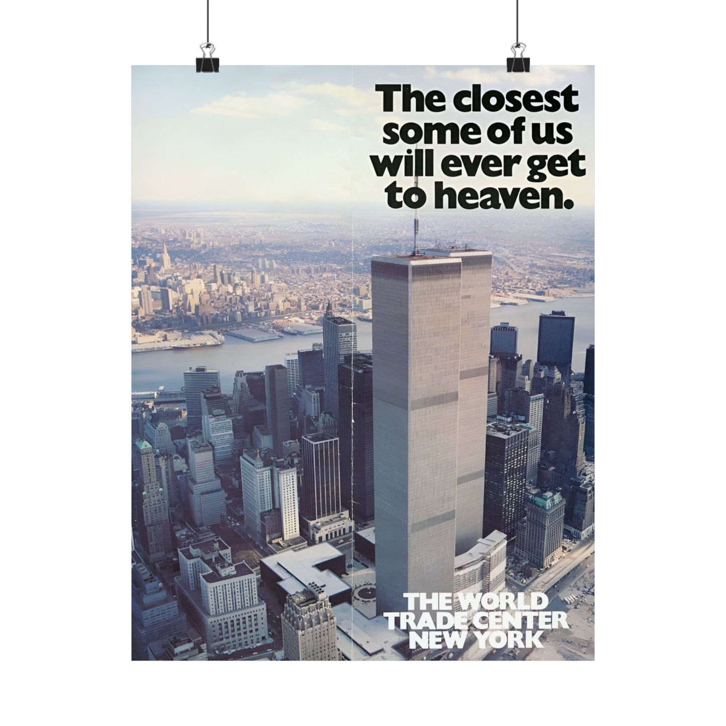 world trade center vintage 1980 pamphlet reproduction matte vertical poster