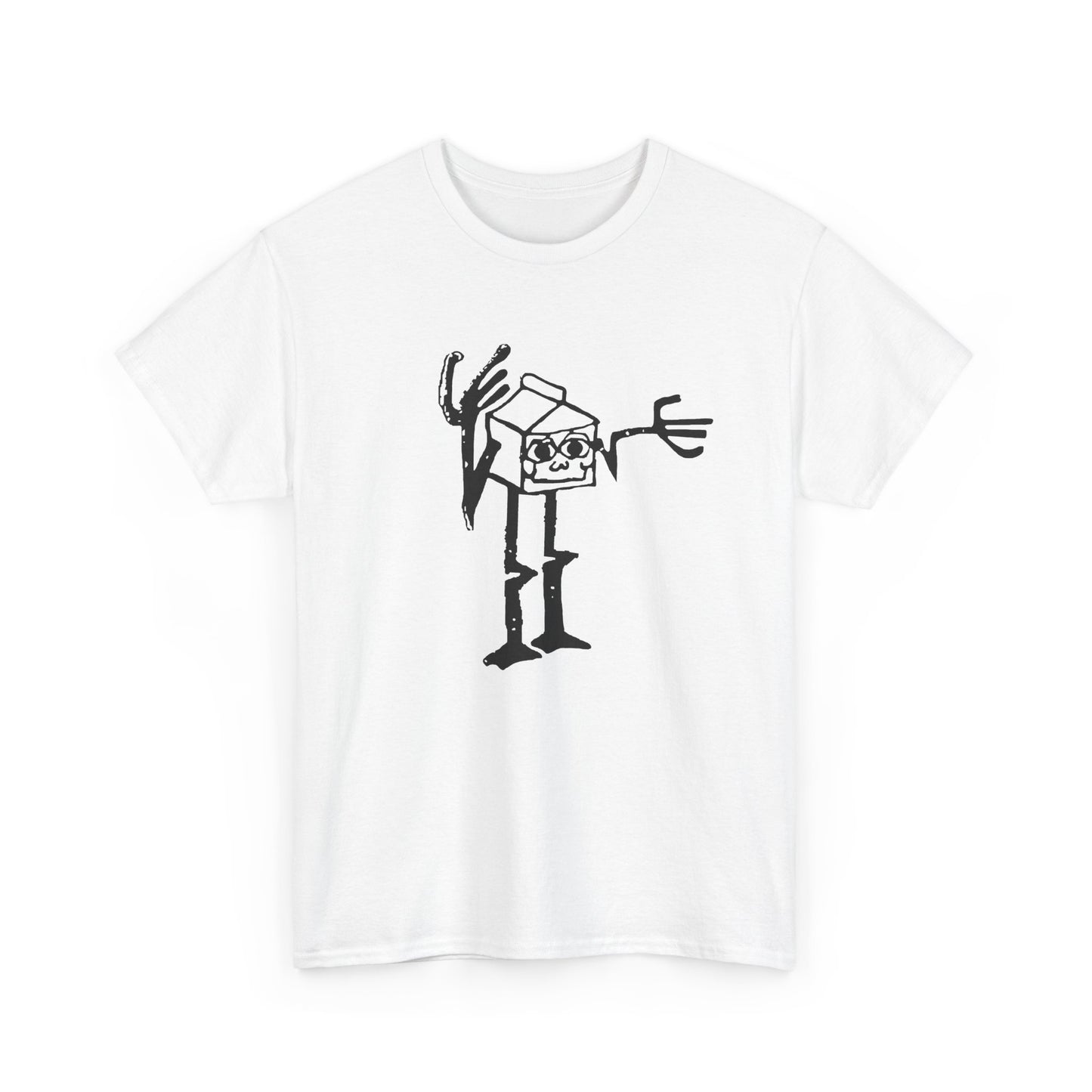 mid 80s anthropomorphic milk carton safety message reproduction tshirt