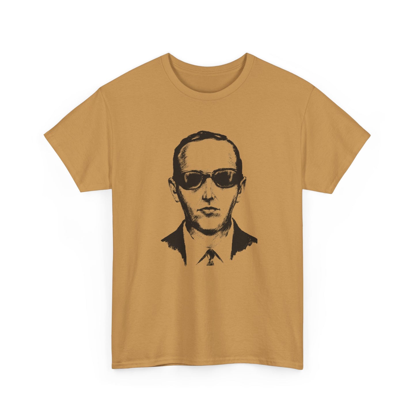 d.b. cooper fbi sketch large head tshirt