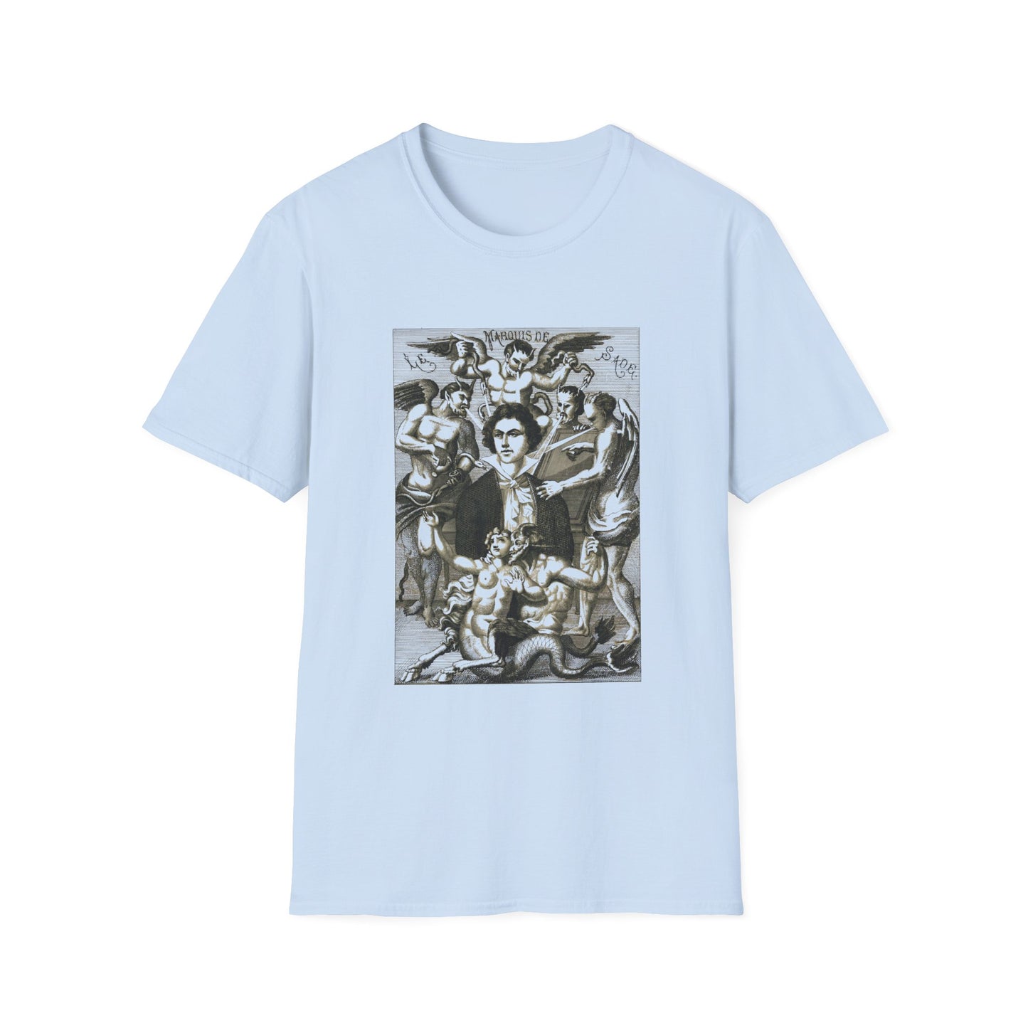 late 1800s le marquis de sade engraving by h. biberstein tshirt