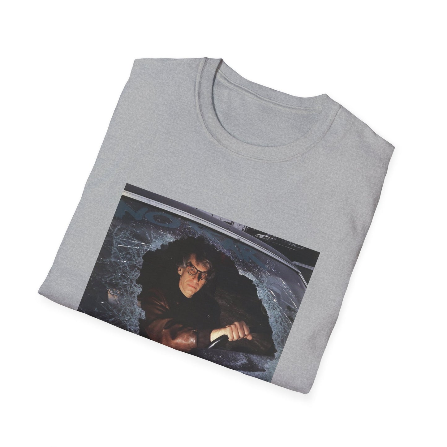 david cronenberg in a car window says no fear tshirt