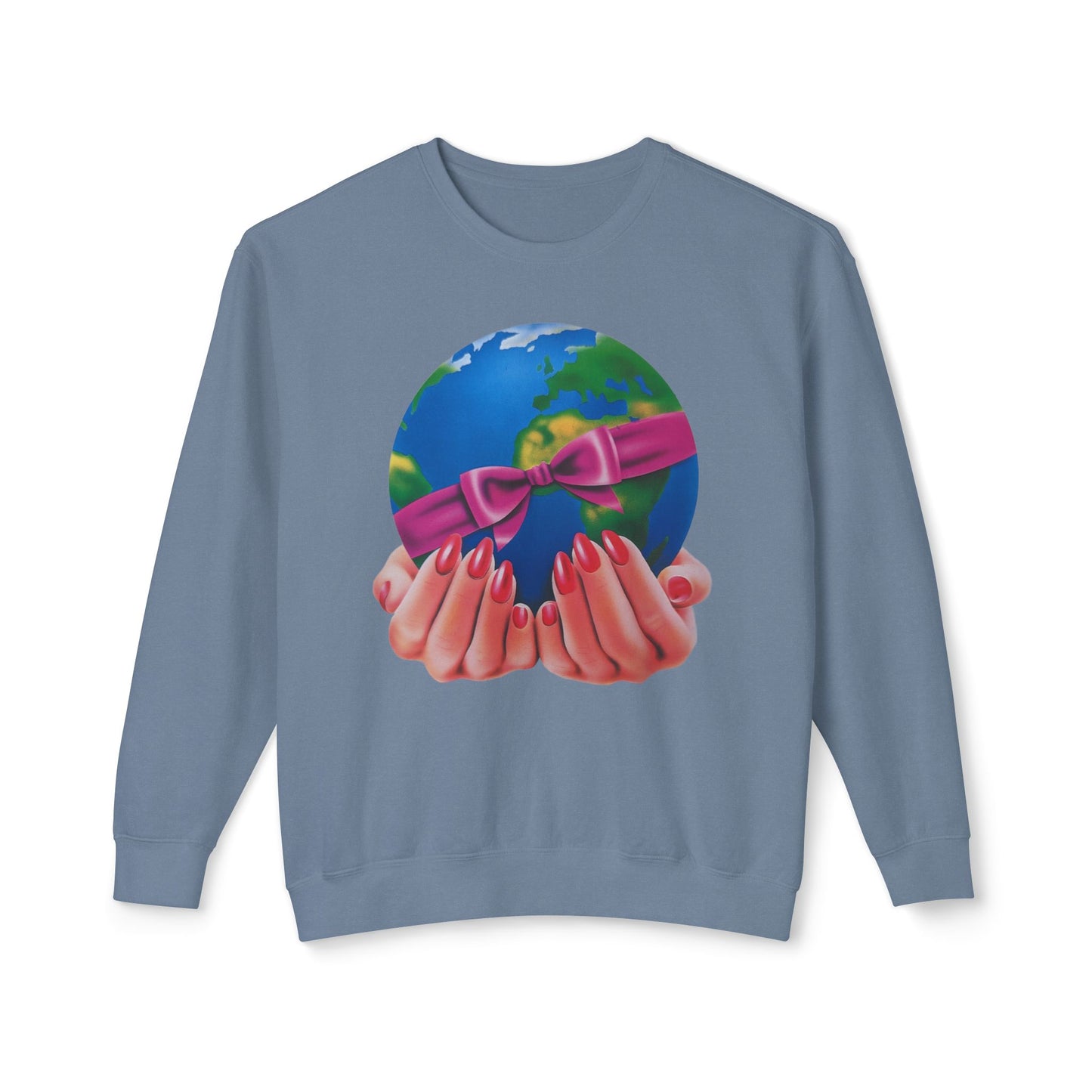 1980s graphic from a greeting card "i'd give you the world" 100% cotton sweatshirt
