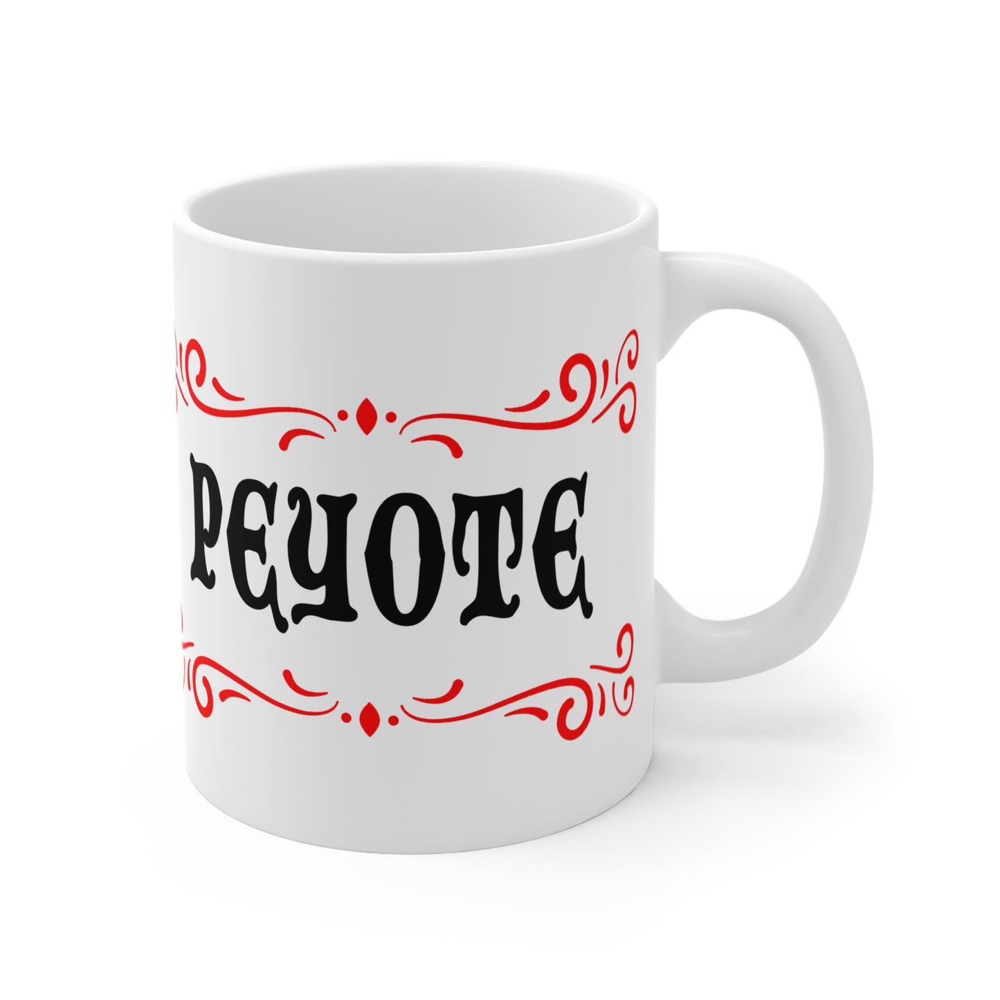 vintage inspired tongue in cheek peyote drug mug