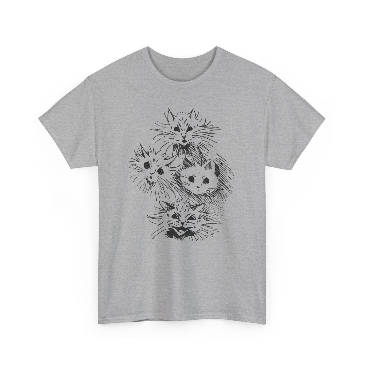louis wain ghost cats sketch edit tshirt