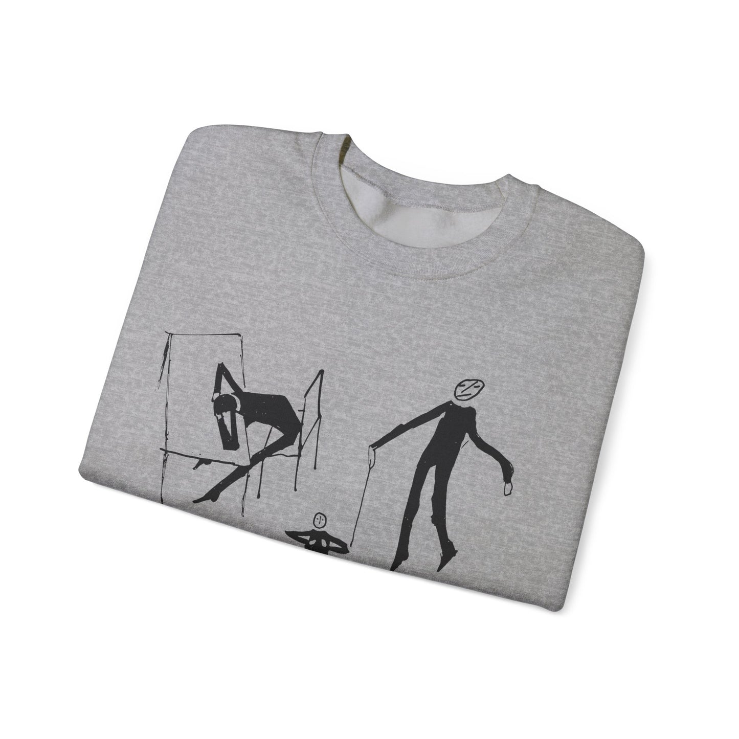 early 1900s sketches (collage of sketches) india ink on paper by franz kafka unisex heavy blend crewneck sweatshirt