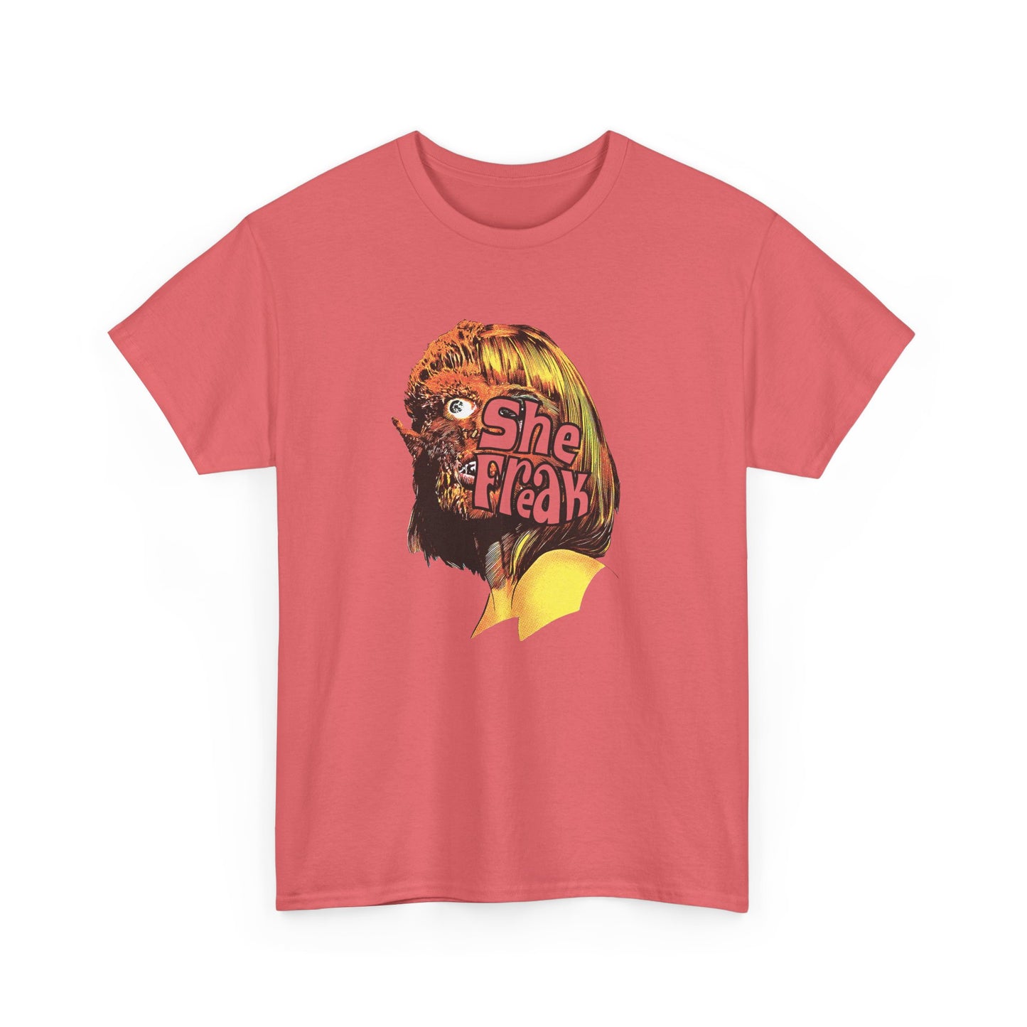 she freak 1967 exploitation horror film comic halftone style tshirt