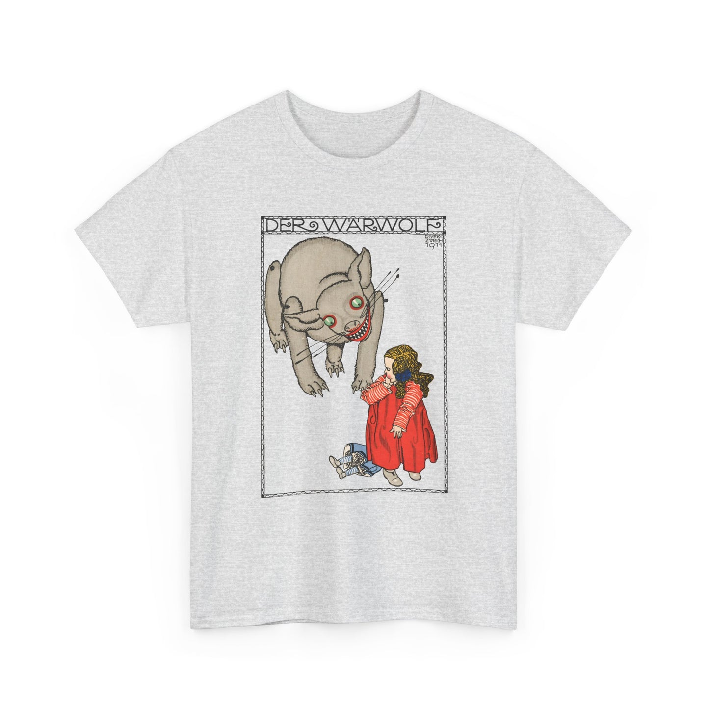 1911 josef von diveky the werewolf (der warwolf) color lithograph reproduction tshirt