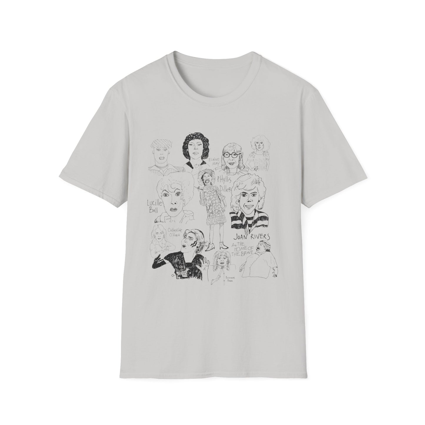 original drawing women of comedy collage tshirt