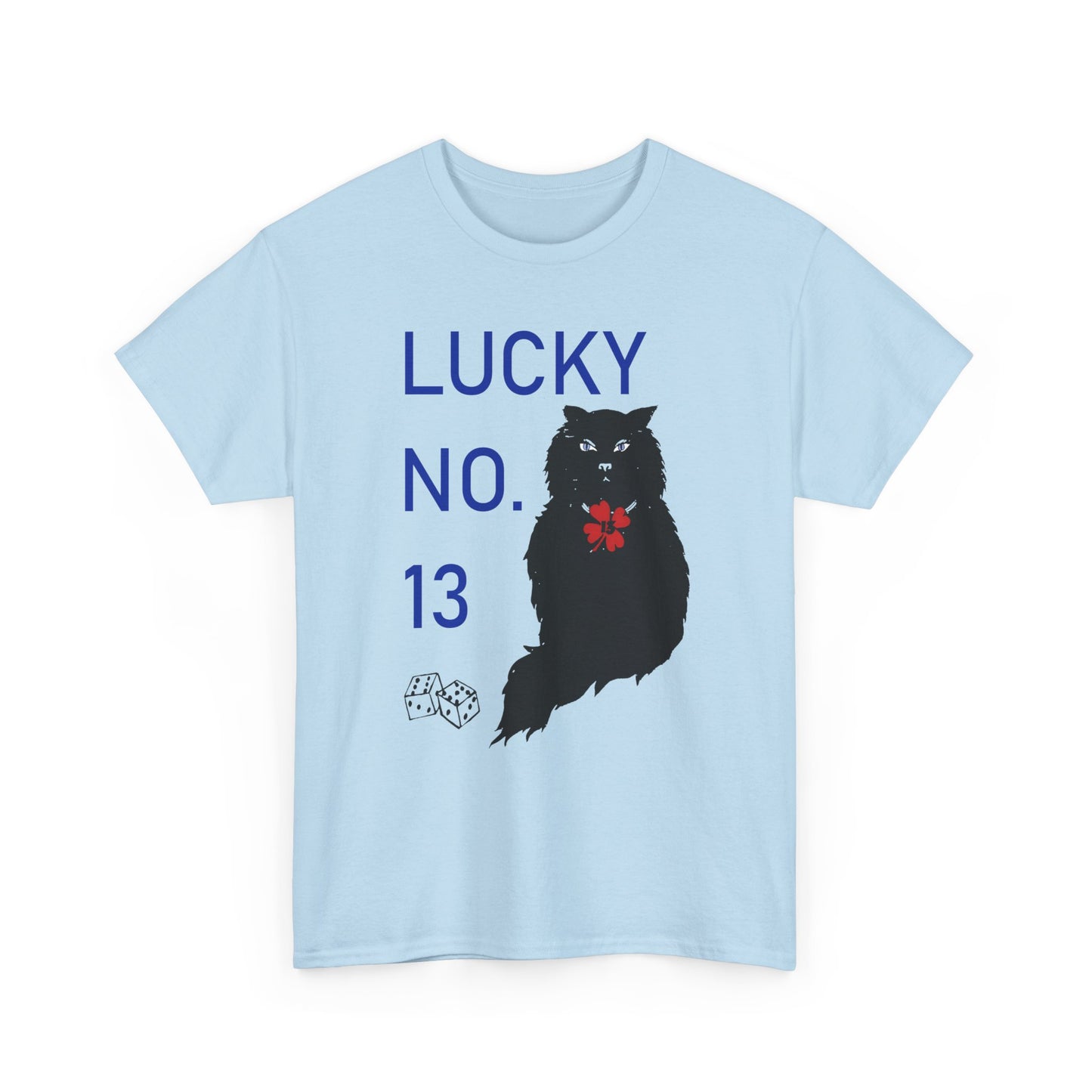 1976 qsl card lucky number 13 black cat custom reproduction tshirt