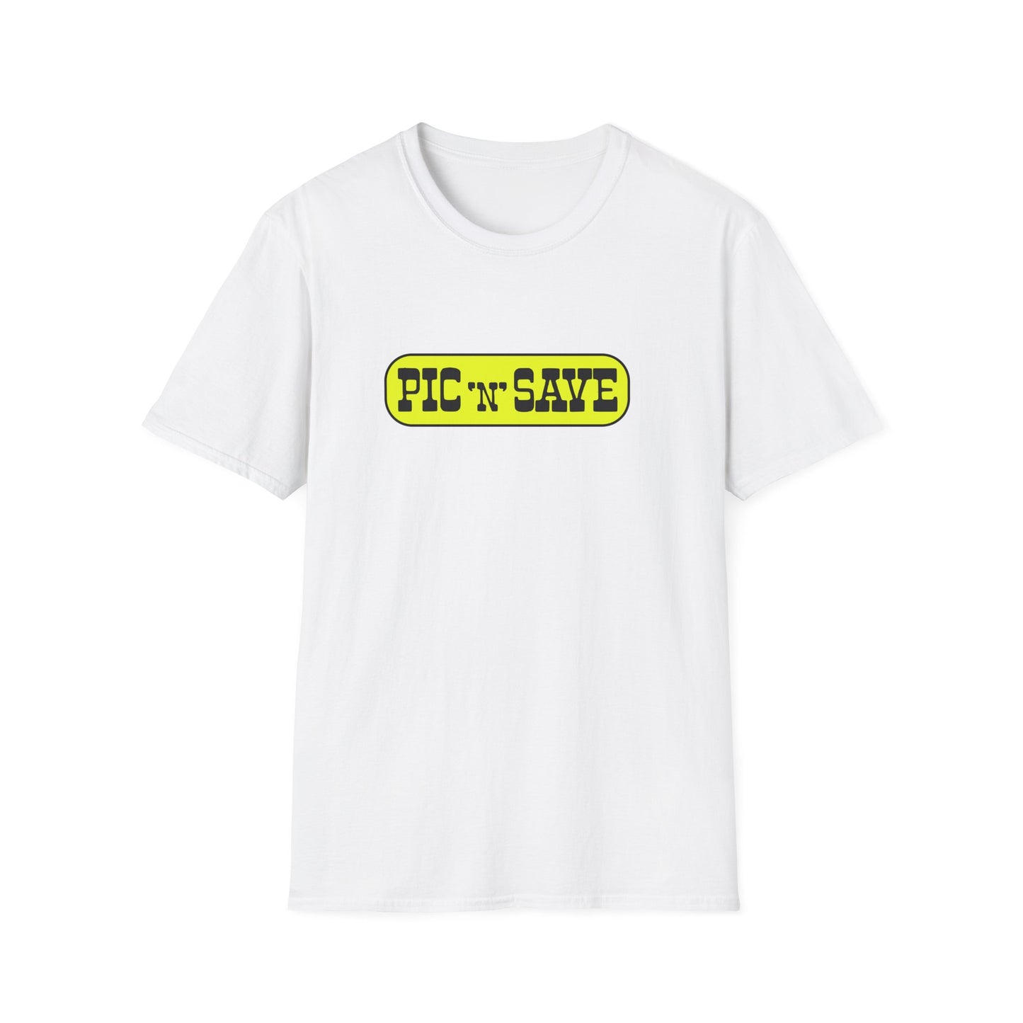 pic n save retail chain logo tshirt