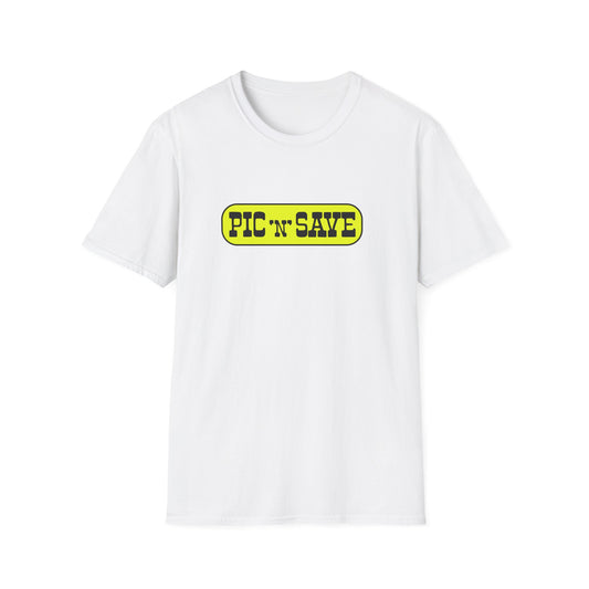 pic n save retail chain logo tshirt