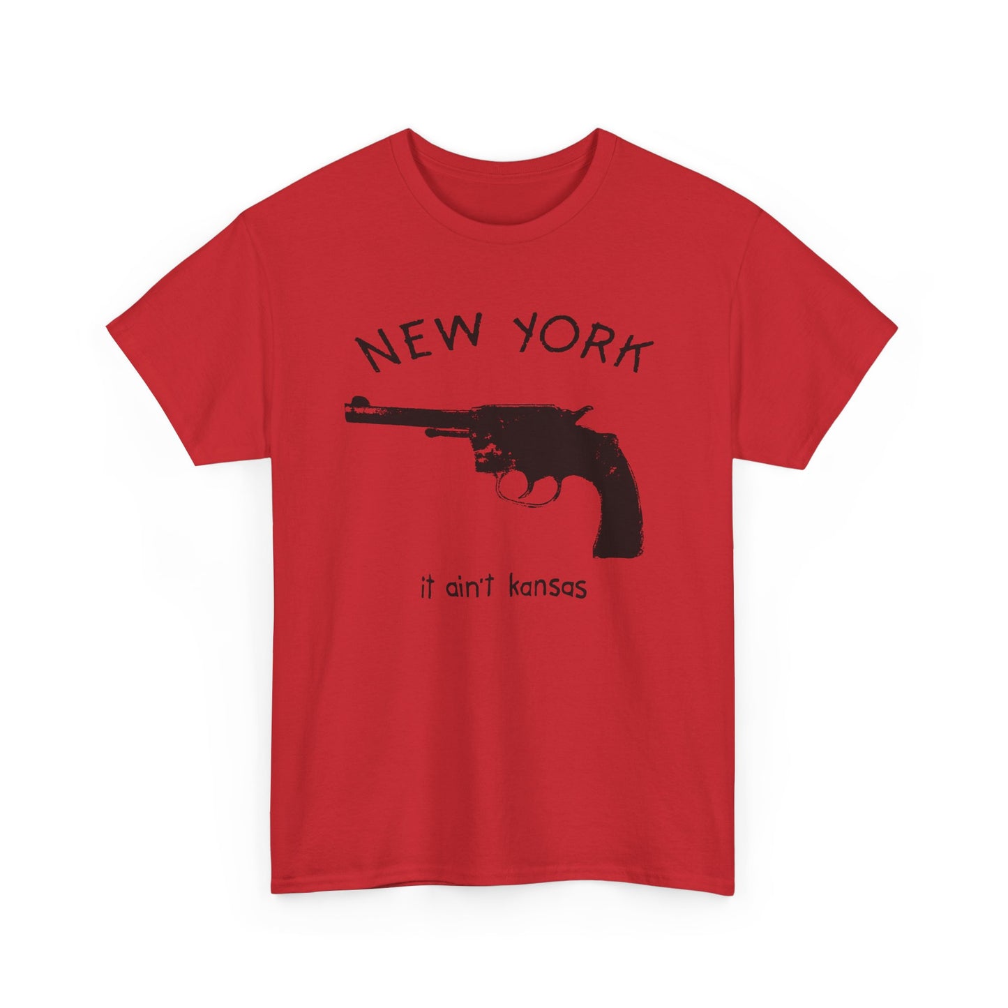 vintage 90s new york it ain't kansas with pistol reproduction tshirt