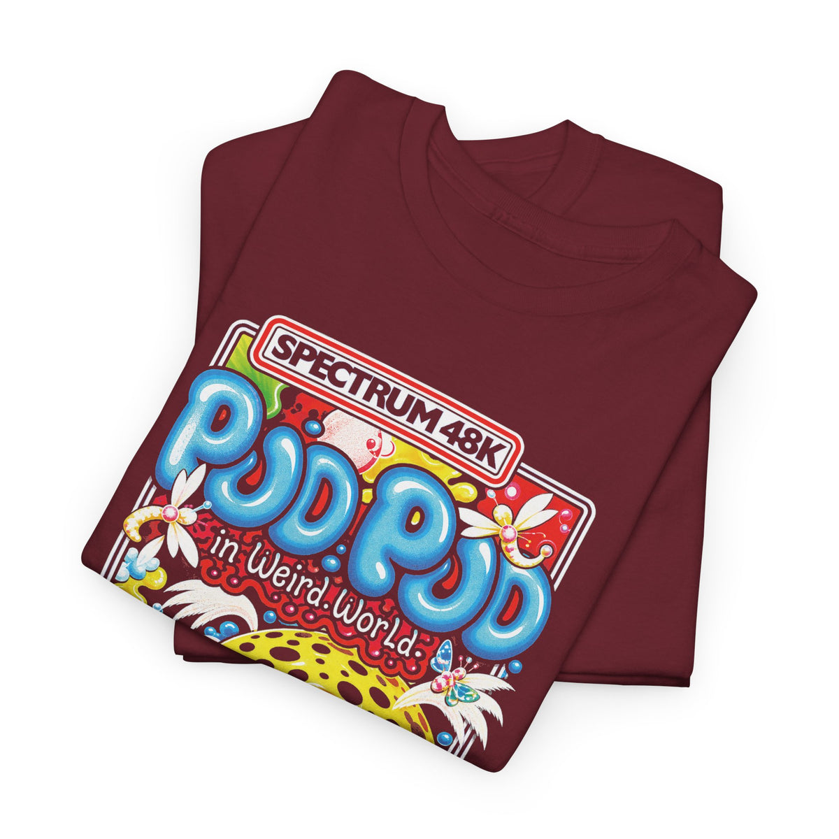 1985 pud pud in weird world computer game tshirt