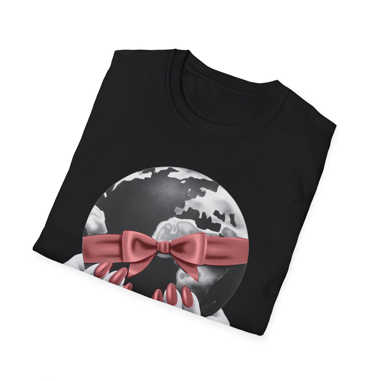 i'd give you the world 1980s graphic from a greeting card red nail version tshirt