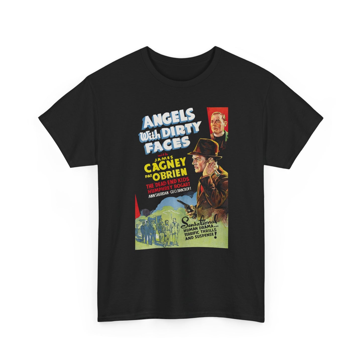 angels with dirty faces 1938 crime noir poster tshirt