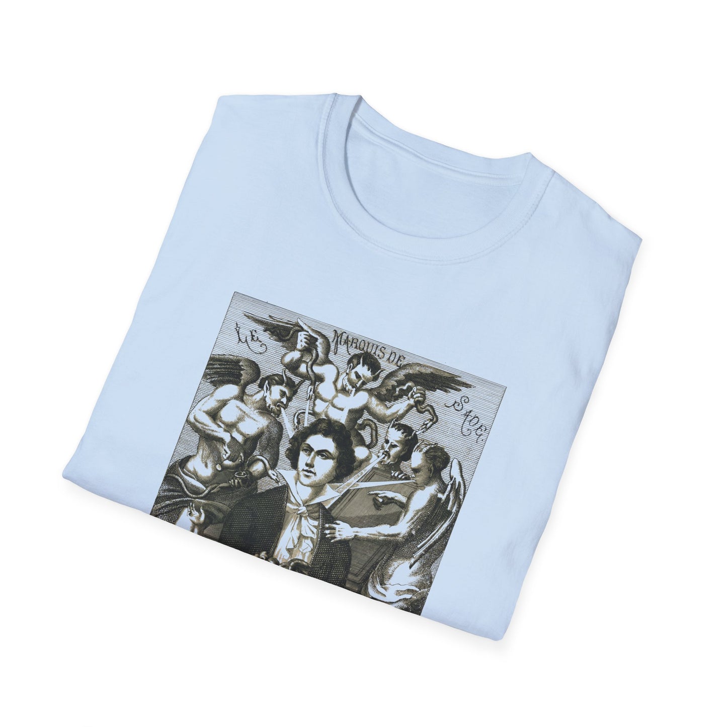 late 1800s le marquis de sade engraving by h. biberstein tshirt