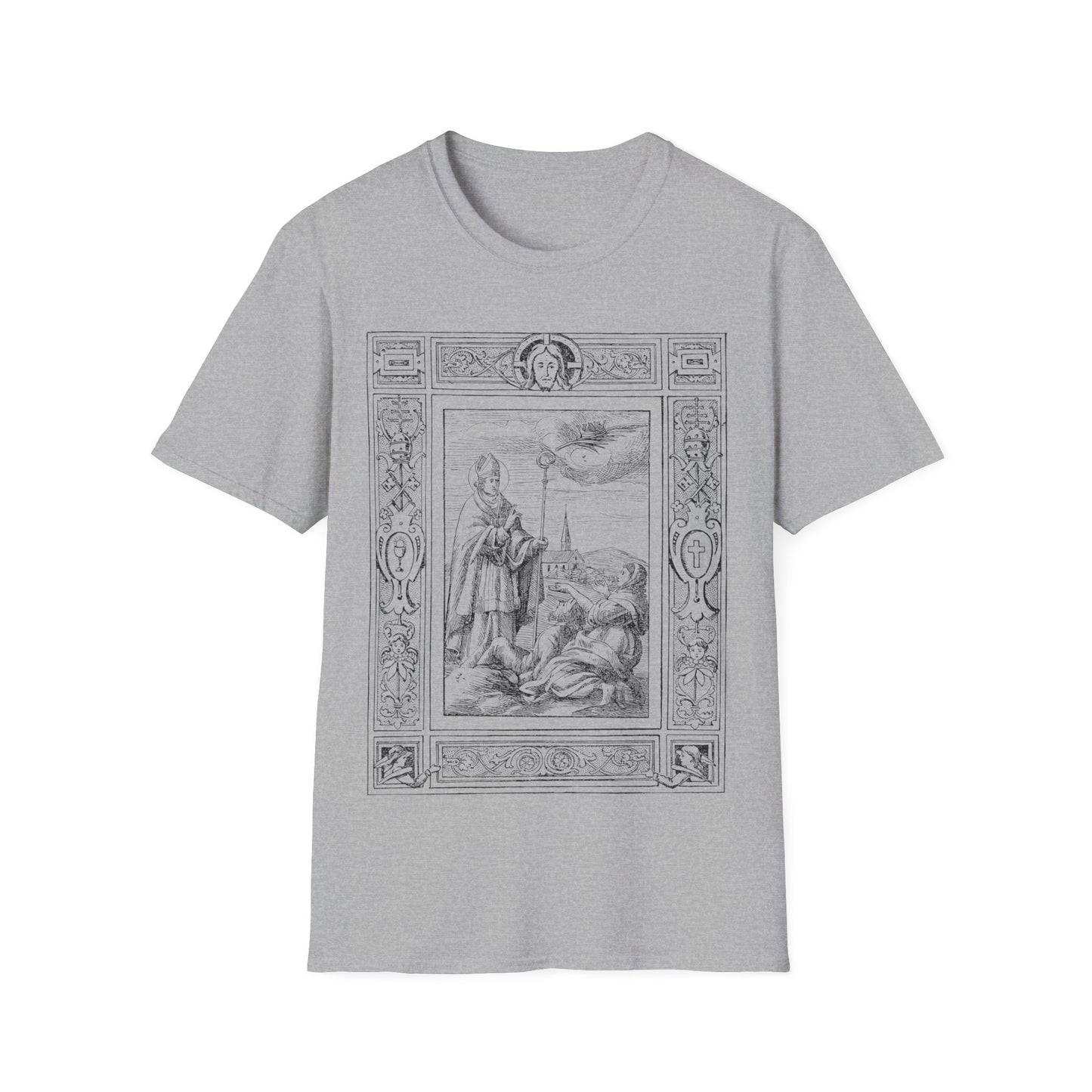 saint valentine healing epilepsy illustrated by dr. frantisek ehrmann, circa 1899. the tshirt