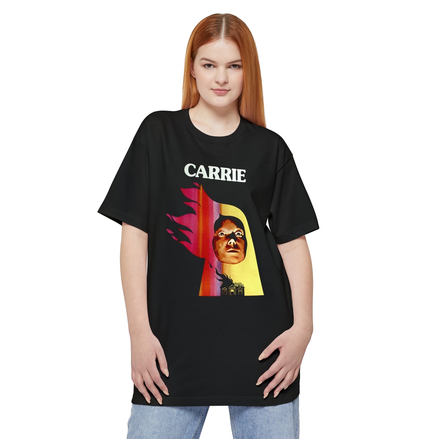 oversized 1976 spanish movie poster for carrie unisex tall beefy tshirt