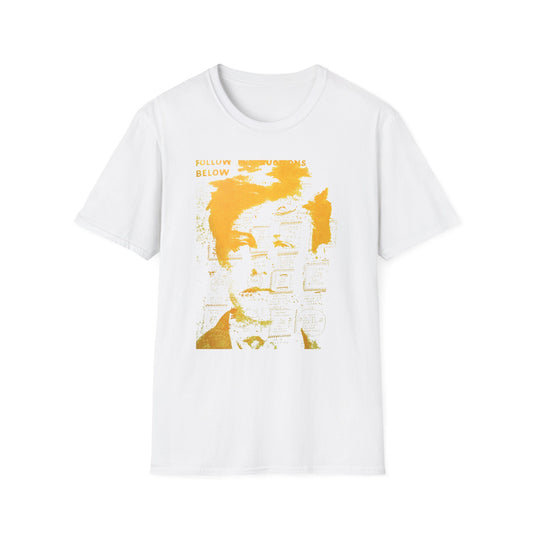 ray johnson arthur rimbaud art in gold tshirt