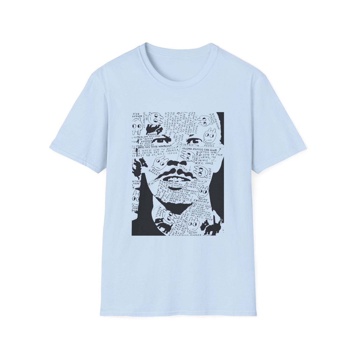 ray johnson's face tshirt