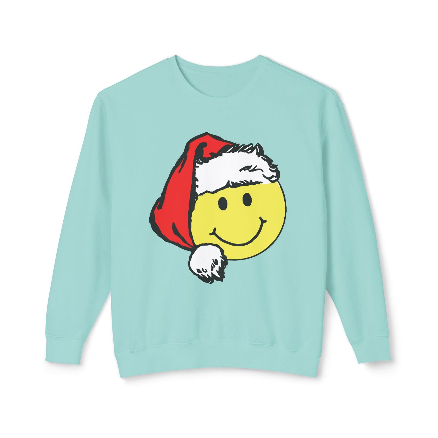happy face santa 1980s reproduction 100% cotton sweatshirt