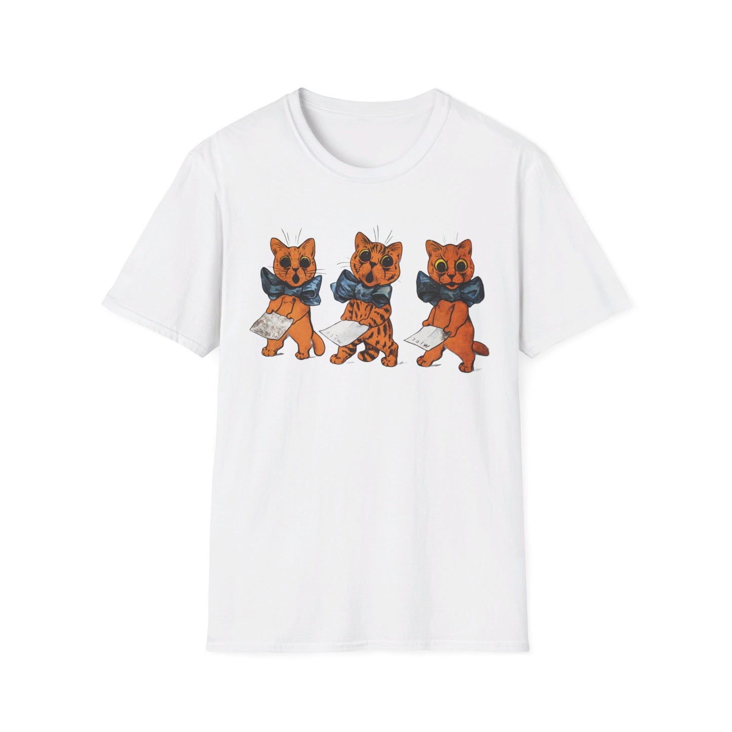 louis wain famous tenors colored lithograph reproduction tshirt