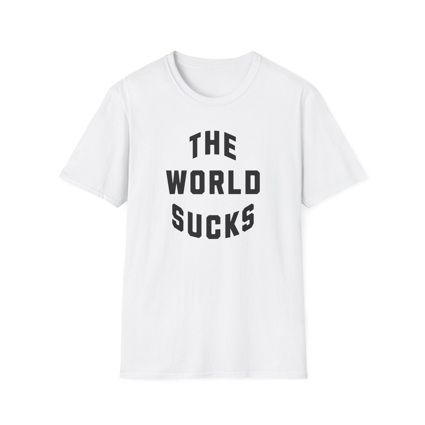the world sucks vintage design tshirt