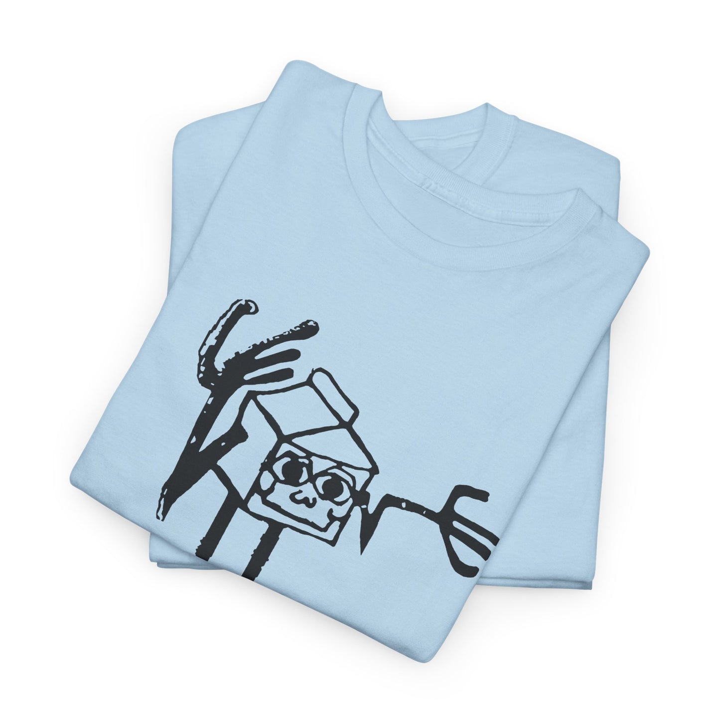 mid 80s anthropomorphic milk carton safety message reproduction tshirt