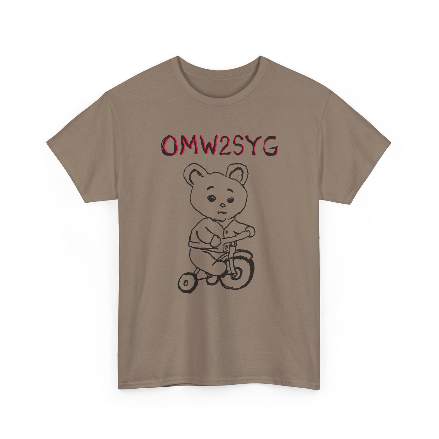 original drawing omw2syg on my way to steal your girl bunny riding tricycle tshirt