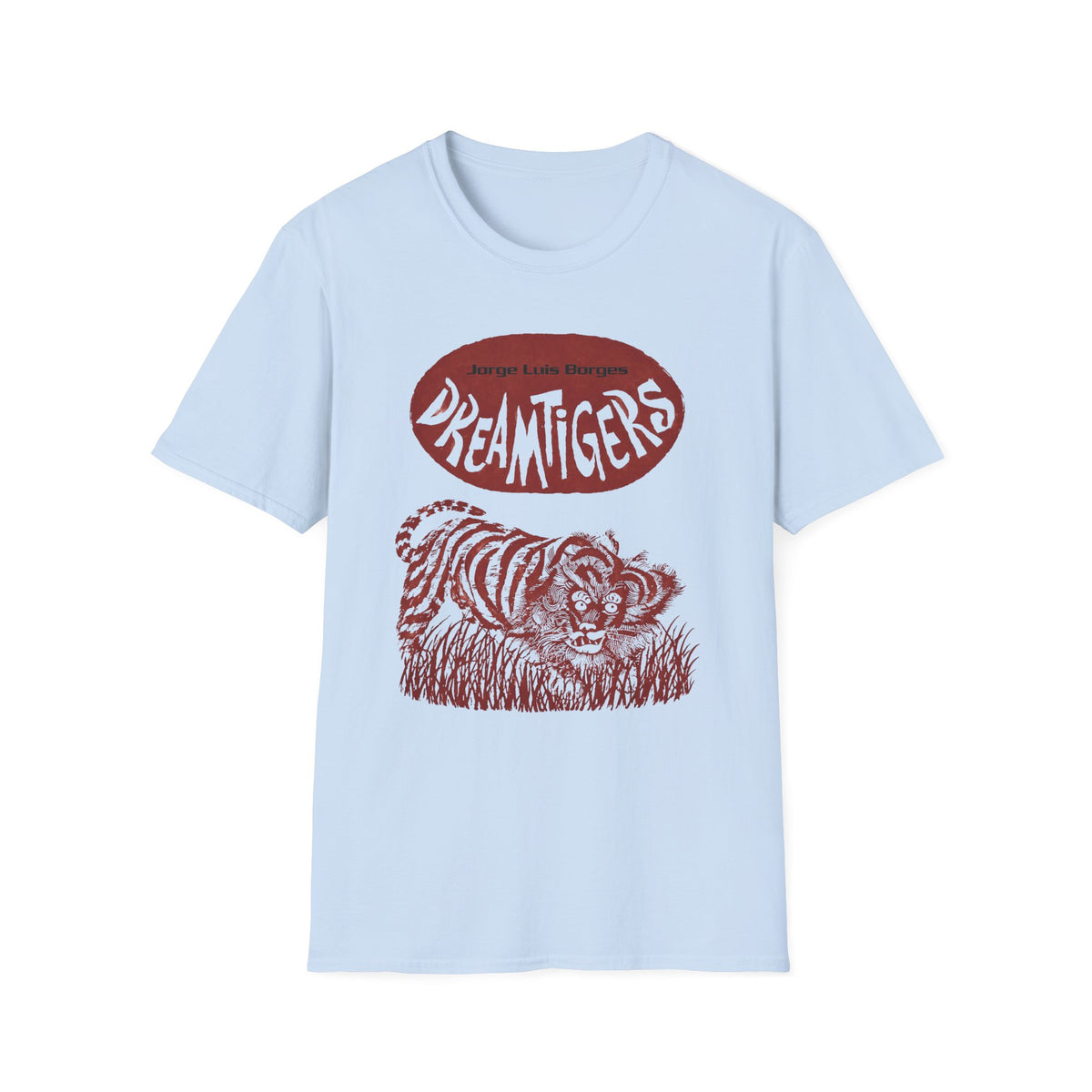 jorge luis borges 1960s dreamtigers book cover tshirt