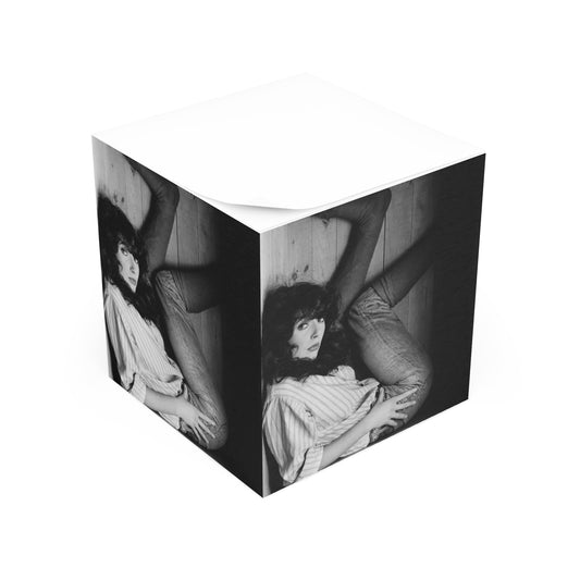 kate bush in a cube (note cube writing paper)