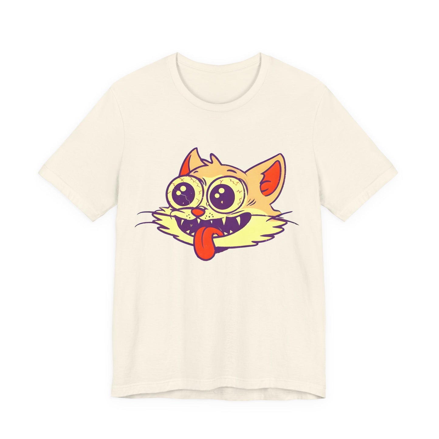cute creepy strung out high happy kitty cat tshirt