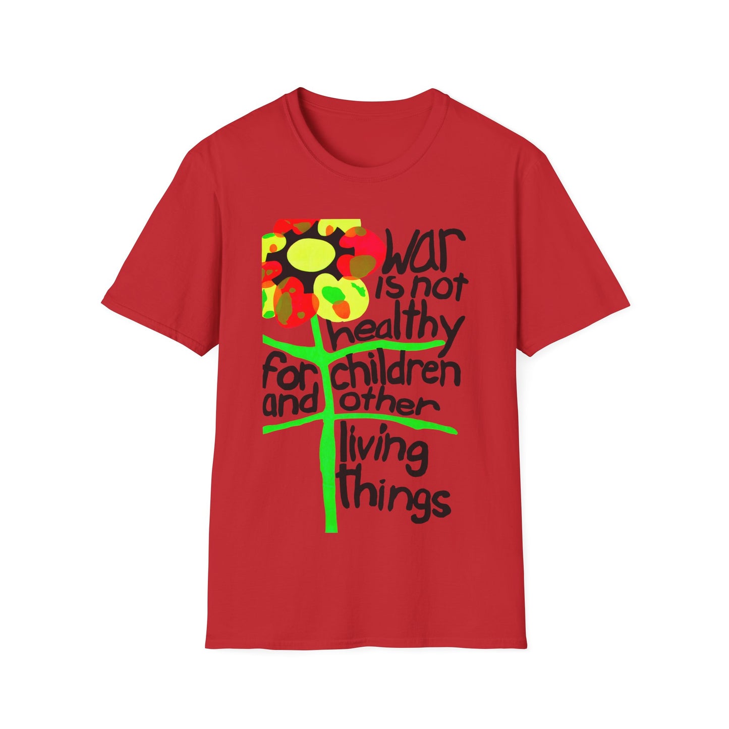 war is not healthy for children and other living things 1970's vietnam anti war poster tshirt