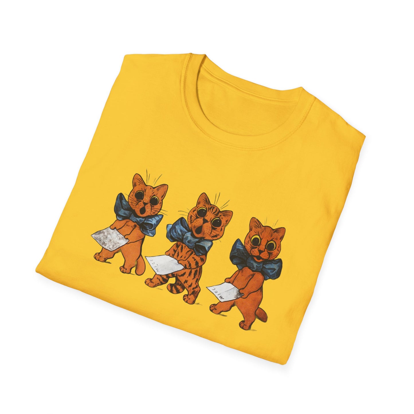 louis wain famous tenors colored lithograph reproduction tshirt