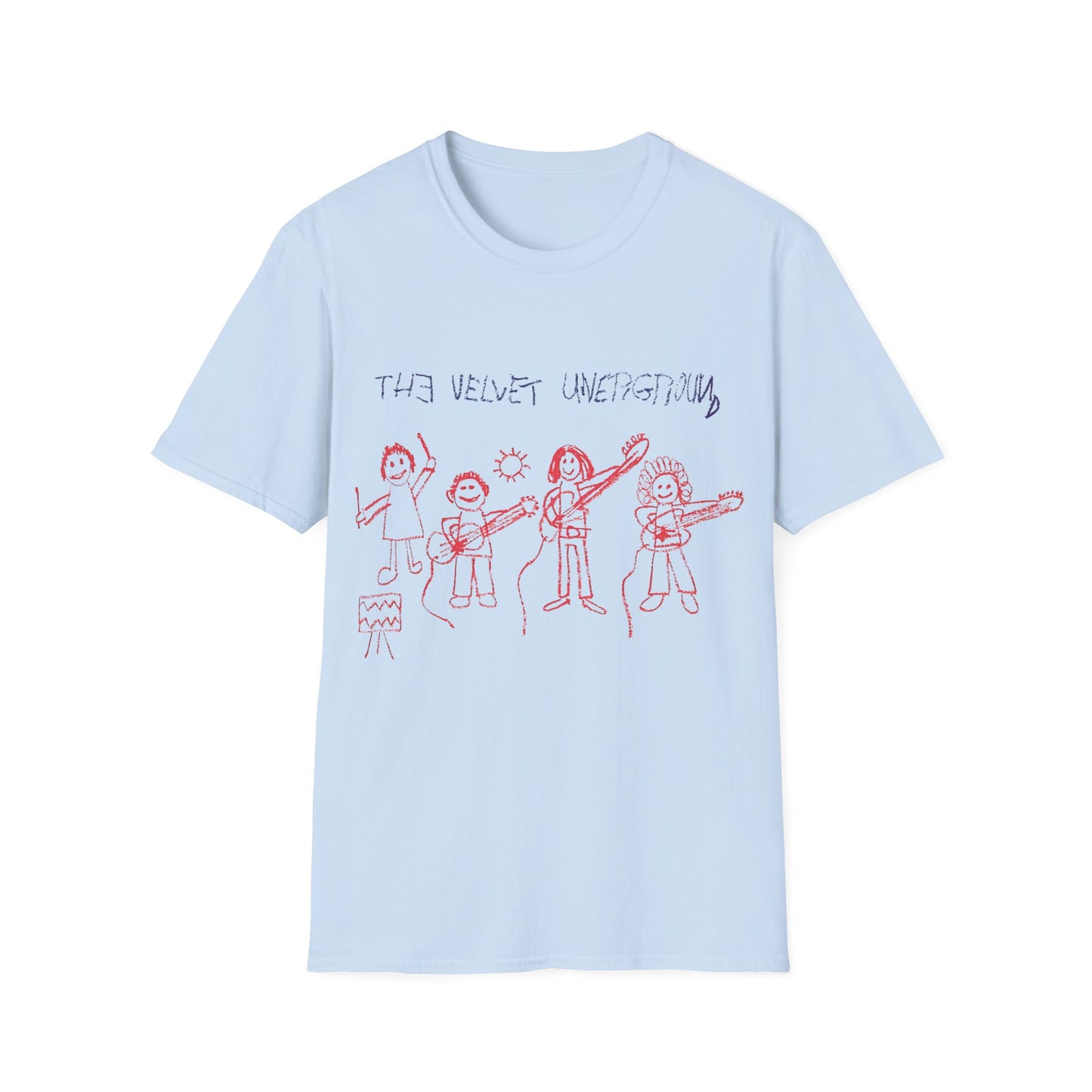 the velvet underground poster from 1969 kid drawing tshirt