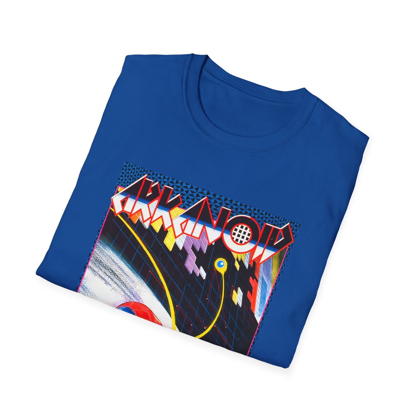 vintage reproduction video game tshirt 1986 arkanoid block breaking game tshirt